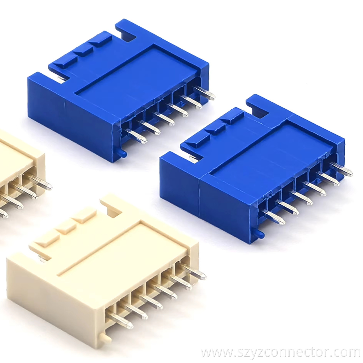 WAFER HAC Pin header Connector Full Tin Plating With Locking Clip Beige/Blue 6P